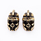 Brass Beads, Skull Helmet Beads, Antique Bronze, 19.5x11.5x13.5mm, Hole: 5mm