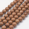 Synthetic Goldstone Beads Strands, Round, 12mm, Hole: 1mm, about 31pcs/strand, 14.2 inch~14.6 inch(36~37cm)