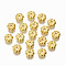 CCB Plastic Beads, Flower, Golden, 6.5x2.5mm, Hole: 1.6mm, about 7300pcs/500g