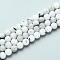 Natural Quartz Beads Strands, Dyed, Round, Imitation Black Rutilated Quartz, WhiteSmoke, 8~8.5mm, Hole: 0.9~1mm, about 45~47pcs/strand, 14.96~15.35 inch(38~39cm)