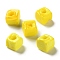 Handmade Lampwork Beads, square, Sandy Brown, 9.5~11.5x10~12x8~8.5mm, Hole: 3.5~4mm