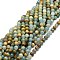 Natural Blue Calcite Beads Strands, Round, Blue, 8mm, Hole: 1mm, about 48pcs/strand, 15.55''(39.5cm)