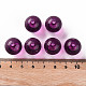 透明なアクリルビーズ  ラウンド  暗い蘭  16x15mm  穴：2.8mm  約220個/500g&nbsp;MACR-S370-A16mm-743-4