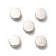 CCBプラスチックビーズ  フラットラウンド  プラチナ  6x3mm  穴：1.4mm&nbsp;CCB-A001-05P-1