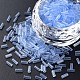 透明なガラスラッパビーズ  丸い穴  ライトブルー  3~8x2mm  穴：0.7mm  約450g /ポンド&nbsp;SEED-N005-001-C08-1