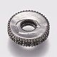 Brass Micro Pave Cubic Zirconia Bead Spacers&nbsp;ZIRC-K074-11A-02B-2
