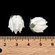 手作りランプワークビーズ  チューリップ  オリーブドラブ  13~14.5x13.5mm  穴：1.4mm&nbsp;LAMP-F041-02-A04-3