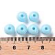 不透明なアクリルビーズ  ラウンド  空色  8x7mm  穴：2mm  約1745個/500g&nbsp;MACR-S370-C8mm-A07-4