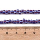 手作りランプワークビーズ連売り  3トーン  コラム  ダークスレートブルー  3~4.5x2~4mm  穴：0.8mm  約99~103個/連  15.35インチ（39cm）&nbsp;BLOW-K001-01A-16-3