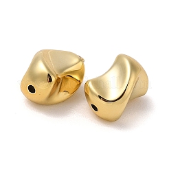CCBプラスチックビーズ  ナゲット/ツイスト  ゴールドカラー  12x9x8mm  穴：1.5mm&nbsp;CCB-B003-18G