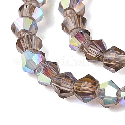 AB Color Plated Transparent Glass Beads Strands&nbsp;GLAA-G127-01T