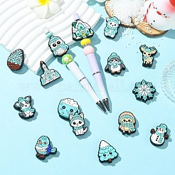 15Pcs 15 Styles Winter Themed Silicone Bead Sets&nbsp;SIL-CJ0003-16