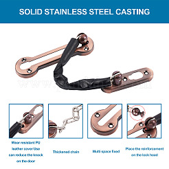 ステンレス鋼のスイングバーのドアロック  盗難防止クラスプバックロックアクセサリー  赤銅鉱  128x35x8.5mm  穴：4mm&nbsp;SW-TAC0002-02C