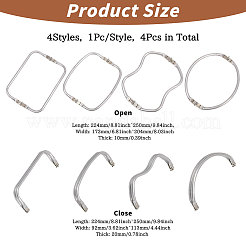 4Pcs 4 Style Aluminum Tube Bag Frames&nbsp;FIND-CA0008-11