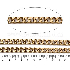 酸化アルミニウムキューバチェーン  スプールで  溶接されていない  ゴールドカラー  12.5x8.5x2.5mm  約82.02フィート（25m）/ロール&nbsp;CHA-S002-04G