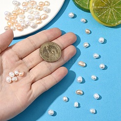 天然養殖淡水真珠ビーズ10個  ポテト  古いレース  6.5~7mm  穴：0.8mm&nbsp;PEAR-YW0001-34