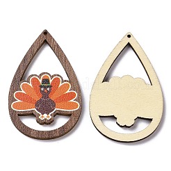Halloween Theme Single Face Printed Aspen Wood Big Pendants&nbsp;WOOD-G015-05B