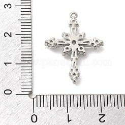 Brass Micro Pave Clear Cubic Zirconia Pendants&nbsp;KK-L228-03P-01