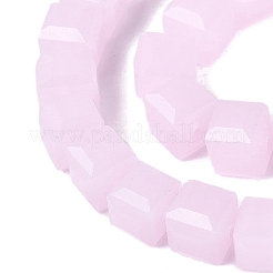 Imitation Jade Glass Beads Strands&nbsp;GLAA-R041-8x8mm-B03