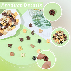 100Pcs Opaque Resin Cabochons&nbsp;CRES-SC0003-26