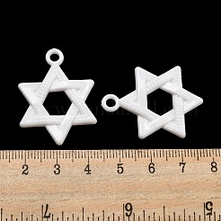 オペークアクリルパーツ  スターのチャーム  ホワイト  33x25x4mm  穴：3mm  約475個/500g&nbsp;SACR-L007-043C