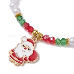 4Pcs 4 Styles Electroplate Glass & Imitated Pearl Acrylic Beaded Stretch Bracelet Sets&nbsp;BJEW-JB10415