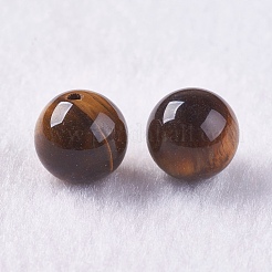 天然石タイガーアイビーズ  片穴  ラウンド  10mm  穴：1.2mm&nbsp;X-G-K275-17-10mm