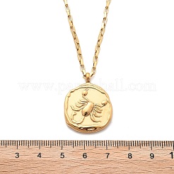 304 Stainless Steel Constellation Pendant Necklaces&nbsp;NJEW-K392-01G-08