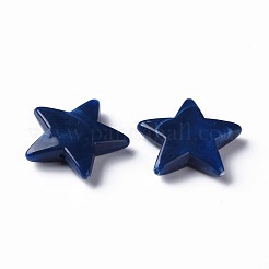 ツートンアクリルビーズ  天然石風  スター  プルシアンブルー  20.5x22x4.5mm  穴：1mm  約445個/500g&nbsp;MACR-S272-77K