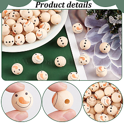 80Pcs 2 Styles Natural Wood European Beads&nbsp;WOOD-PH0002-72B