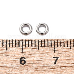 304ステンレススチールリンクリング  イレギュラーラウンドリング  変色しない  ステンレス鋼色  4x1mm  内径：1.9mm&nbsp;STAS-H235-10A-P
