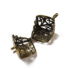 Tibetan Style Hollow Out Brass Pendants&nbsp;KK-G481-06AB