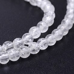 天然石クオーツクリスタルラウンドビーズ連売り  ロッククリスタルビーズ  8mm  穴：1mm  約46個/連  15インチ&nbsp;X-G-J303-01-8mm