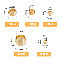 400Pcs 5 Style Brass Beads&nbsp;KK-FH0005-36G