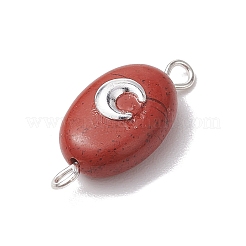 Natural Mixed Stone Connector Charms&nbsp;PALLOY-JF02729