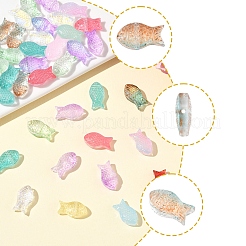 50Pcs Transparent Spray Painted Glass Beads&nbsp;GLAA-FS0002-06A