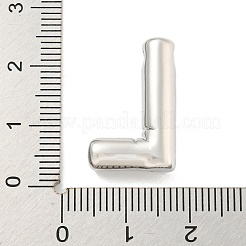 ラックメッキ真鍮チャーム  長持ちメッキ  鉛フリー＆カドミウムフリー  レターチャーム  文字l  22x14x5mm  穴：3x1.5mm&nbsp;KK-R143-21P-L
