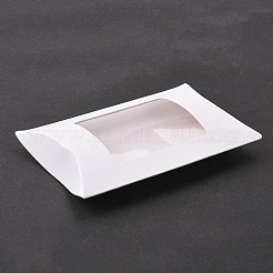 クラフト紙枕箱  ギフトキャンディー梱包箱  ホワイト  箱：12.5x8x2センチメートル&nbsp;LS-CON-L018-B01
