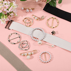 1Bag Iron with Crystal Rhinestone & Resin Brooches&nbsp;JEWB-CA0001-93