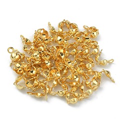 真鍮製ダルマチープ  カロット終了  クラムシェルノットカバー  18KGP本金メッキ  7.5x3.6mm  穴：1.2mm&nbsp;KK-WH0035-74G-02