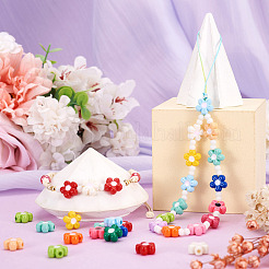 30Pcs 15 Colors Baking Paint Opaque Acrylic Beads&nbsp;MACR-TA0003-04