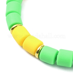 Polymer Clay Column Beaded Stretch Bracelets&nbsp;BJEW-JB09782-01