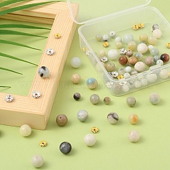 Natural Flower Amazonite Beads Bracelet DIY Making Kit&nbsp;DIY-FS0002-06