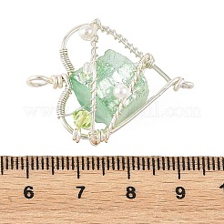 Electroplated Natural Quartz Copper Wire Wrapped Pendants&nbsp;PALLOY-TA00429-05