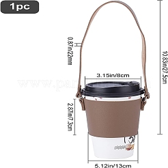 PU Leather Heat Resistant Reusable Cup Sleeve&nbsp;AJEW-GF0003-90C