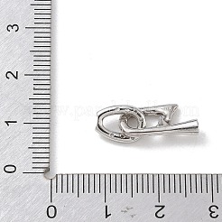 925 Sterling Silver Micro Pave Clear Cubic Zirconia Fold Over Clasps&nbsp;SE-CBAF1B0-03P