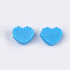 手作り樹脂粘土ネイルパーツ  ファッションネイルケア  穴がない  ハート  ミックスカラー  3~5x4~6x1~3mm&nbsp;CLAY-S091-23