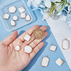 14Pcs 7 Styles Natural Freshwater Shell Pendants&nbsp;SHEL-BC0001-035