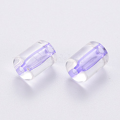透明なアクリルビーズ  コラム  ライラック  10x7.5mm  穴：1.8mm  約524個/276g&nbsp;LS-TACR-S154-17A-47