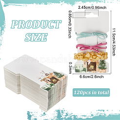 120Pcs Paper Hair Clip Display Cards&nbsp;DIY-FG0004-25B